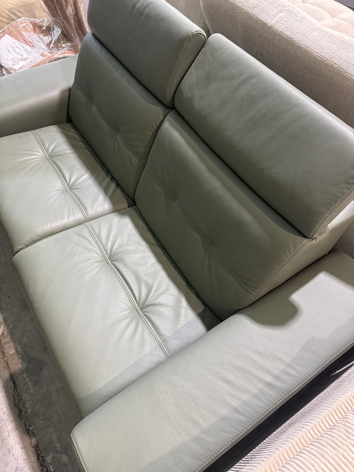 Stressless, Двуместен зелен диван от естествена кожа